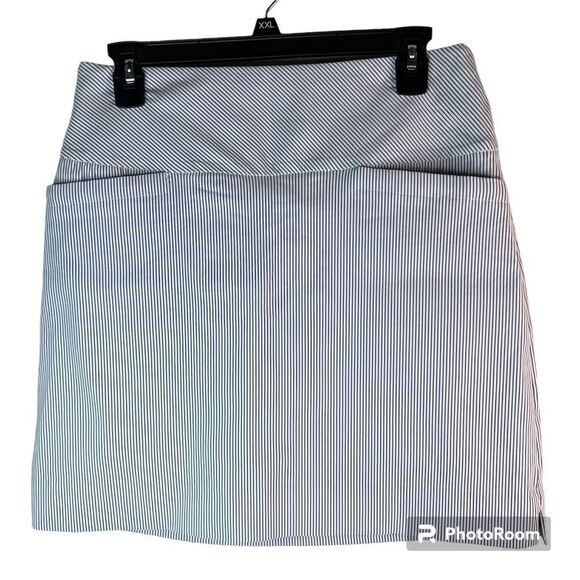 SC&CO Blue/White Stripped Pull On Stretch Skort Tennis/Golf Size Small - Picture 1 of 12